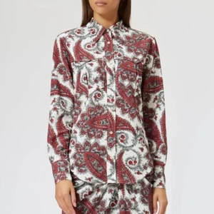 Isabel Marant Paisley Bluse weiß rot Tania Button Down Southwestern Gr. 40 - Bild 1 von 5