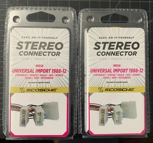 LOT OF 2! SCOSCHE Stereo Connector IM01A Universal Import 1988-12 Car Truck SUV - Picture 1 of 4