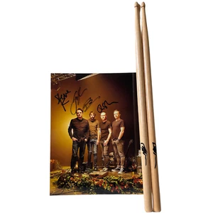 Pineapple Thief Group Photo & Sticks - Signed by Gavin Harrison & Band! - Picture 1 of 2