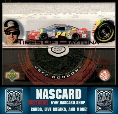 1999 Upper Deck Road to the Cup #T1 Jeff Gordon Tires of Daytona Race Used Tire - Image 1 of 2