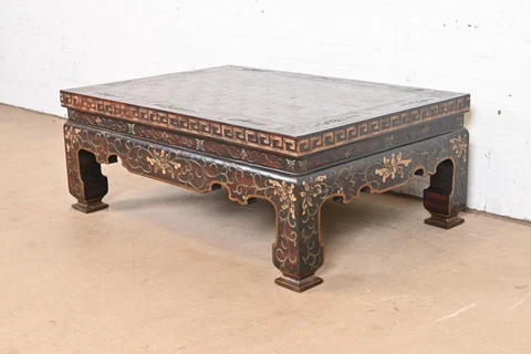 Baker Furniture Chinoiserie Coromandel Coffee Table Cover