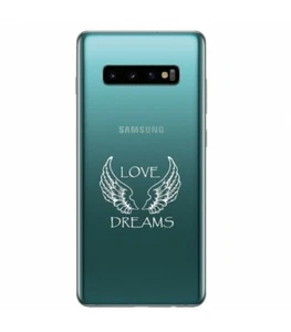 Coque Galaxy S10 love dreams ailes blanc transparente - Photo 1 sur 1