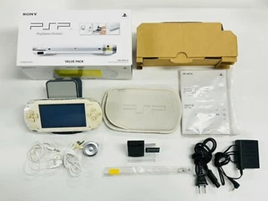 Console PlayStation Portable PSP-1000 bianca con scatola e accessori usata testata JPN - Foto 1 di 12
