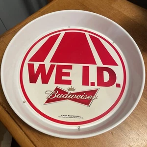 Budweiser 12,5" Bier Schnaps Tablett Platte Kunststoff 2013 Bar Party - Bild 1 von 7