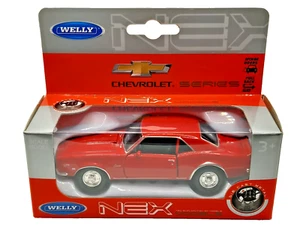 WELLY NEX 1968 Chevrolet Camaro Z28 rosso circa 1:34 - 1:38 / in confezione originale / merce di seconda scelta - Foto 1 di 13