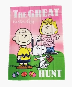 SNOOPY, CHARLIE BROWN ~ LA GRAN BANDERA DE CAZA DE HUEVOS DE PASCUA ~ 12" X 18" - Imagen 1 de 1