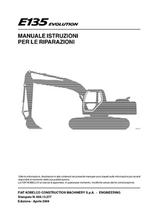 Fiat Kobelco E135 E165 E195 E265 E305 Manuale D'Officina di riparazione - Picture 1 of 9