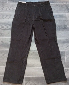 NWT Y2K Haggar Mens 34x30 Corduroy American Khakis Classic American Fit Pleated - Picture 1 of 14