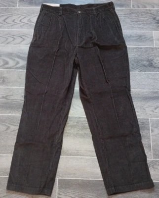 Новый с Ярлыками Y2K Haggar мужской 34 x 30 вельвет американский Khakis классический американский крой со складками - Изображение 1 из 4