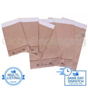 STRONG BROWN KRAFT PAPER MAILING BAGS PEEL AND SEAL MAILERS *100% RECYCLABLE* - Picture 1 of 19