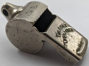 Original Vintage Acme Thunderer Nickel Plated Pea Type Whistle, Patent 213487/24 - Picture 1 of 5