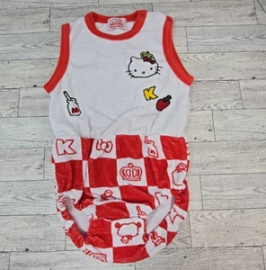 Babydoll x Hello Kitty Romper Red White Sleeveless Terrycloth 2019 Sanrio Japan - Picture 1 of 7