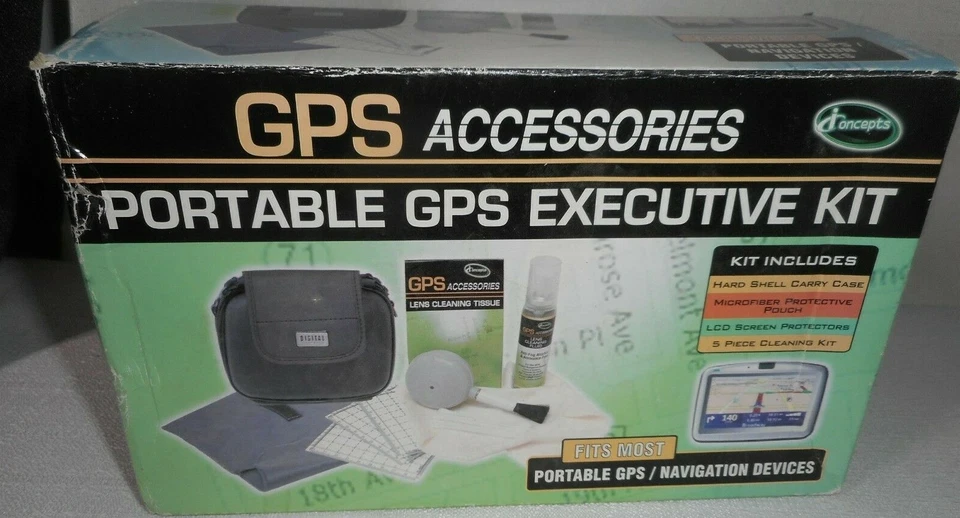 GPS Accessories Portable Executive Kit Carry Case Screen Protectors Cleaning Kit - Image 1 of 4