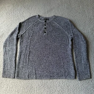 NUEVO Suéter Express Para Hombres Grande Gris Henley Pullover Grueso Moderno Informal Exterior - Imagen 1 de 10