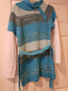 Girls Long Sleeved Sweater Blue &White Size XL - Energie - Picture 1 of 5