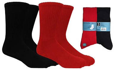 Running Mate Performance Athletic Elite Socks - Black and Red - Image 1 of 2