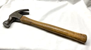 VINTAGE 16 oz StanleyHooked Claw Hammer USA w Nicely Aged Hardwood Wood Handle - Picture 1 of 7