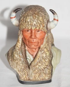Busto de porcelana Chief Red Cloud figura artista Gregory Perillo 1983 - Imagen 1 de 5