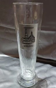 Nurnberg 10" Beer/Ale Pilsner Glass w-Pewter Label- SQHM 0,51 NICE! - Picture 1 of 3