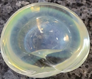 Vintage Murano 60s Flavio Poli Seguso green yellow Bowl/Ashtray Sommerso - Picture 1 of 15
