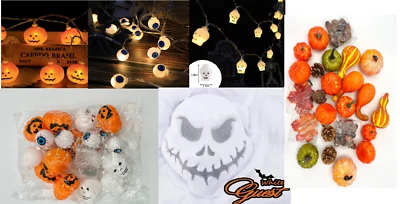 Halloween Deko – Hängender Geist mit 2x Lichterketten & Herbstdeko - Bild 1 von 4