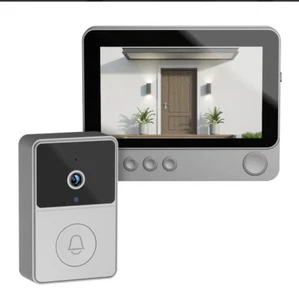 Timbre video inalámbrico con pantalla LCD de 4,3” – audio bidireccional, visión nocturna - Imagen 1 de 9