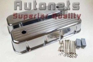 Big Block Chevy Polish Aluminum Tall Valve Covers Ball Mill 396 427 454 502 BBC - Picture 1 of 2