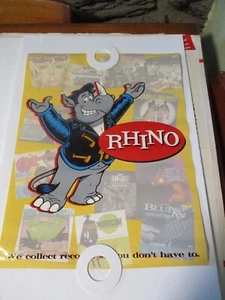 Vintage Original Rhino Records Mid 90's Retail Promotional Poster - RARE - Imagen 1 de 6