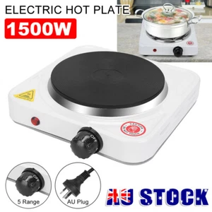 1500W Single Hot Plate Cooktop Portable Electric Cooker Stove Hotplate Non Slip - Picture 1 of 12