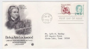 TurtlesTradingPost- Belva Ann Lockwood 1986 #2178- FDC Artcraft Variety Cachet - Picture 1 of 1