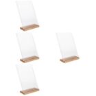 4 Sets Display Stand Table Top Sign Holder Acrylic Sign Holder Vertical Sign