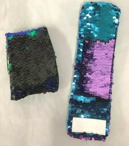 Bracciale e Bracciale a Scatto con Paillettes Reversibili Set di 2 - Cuscino Sirena Co - Foto 1 di 6