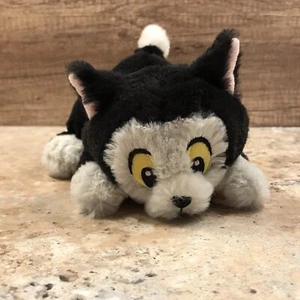 TOKYO WALT DISNEY RESORT CROUCHING FIGARO THE CAT PLUSH STUFFED ANIMAL - Picture 1 of 7