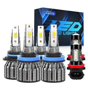 For Lexus LX570 2008-2011 6500K LED Lamp Hi/Lo Beam + Fog Light Bulbs Combo - Picture 1 of 12