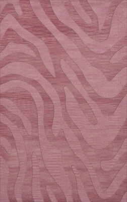 Pink Swirls Lines Stripes Transitional Area Rug Animal Print DV2 - Image 1 of 2