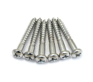 (6) Chrome Tremolo Mounting Screws for 6-point Fender Strat® Guitar GS-0013-010 - Picture 1 of 1