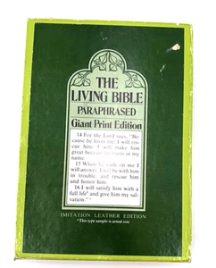 Vintage Hard Boxed The Living Bible Paraphrased Reference Edition - Bild 1 von 22