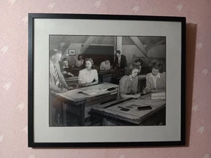 Framed & Matted Black And White Photograph “Cadets” Iconic 1940s - Picture 1 of 10