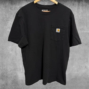 Carhartt Loose Fit Heavyweight Short Sleeve Pocket T-Shirt Schwarz Herren Größe L - Bild 1 von 3