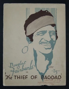 souvenir program film THE THIEF OF BAGDAD Douglas Fairbanks - Foto 1 di 6