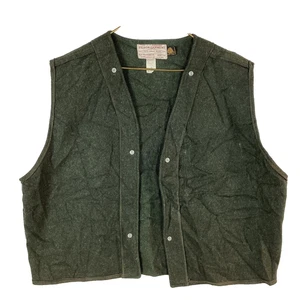 Vintage Cc Filson Garment Wool Vest Liner Size 48 Made Usa Forest Green Style 65 - Picture 1 of 3