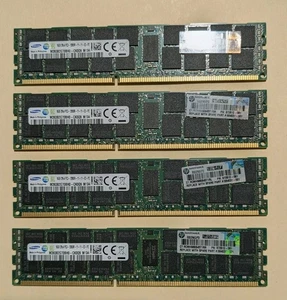 16GB X 4 (64GB) Samsung M393B2G70BH0-CK0Q9 PC3-12800R DDR3-1600MHz ECC Memory  - Picture 1 of 4