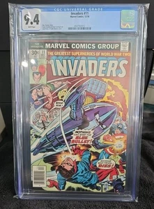 Invaders #11 - Marvel 1976 - CGC 9.4 OW/W - Roy Thomas - Picture 1 of 3