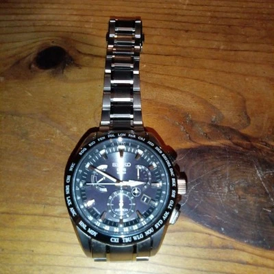 Reloj solar para hombre SEIKO Astron SBXB075 8X53-0AB0-2 esfera negra usado funcionando #06 Foto 1 de 4