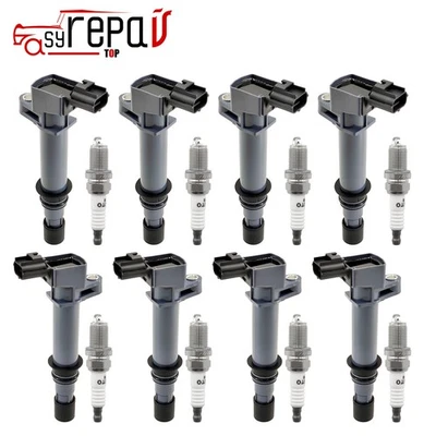 Kit de 8 bobinas de encendido + bujías de iridio para Dodge Ram 1500 2004-2007 4,7 L V8 Foto 1 de 4
