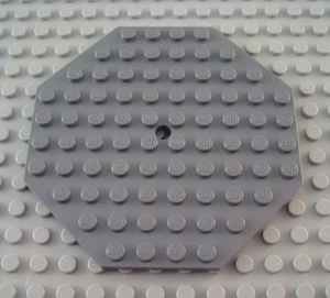 LEGO Dark Bluish Gray Octagonal 10x10 Flat Building Plate Part - Picture 1 of 1