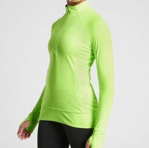 Athleta Women’s Whittier Peak Half Zip Young Banana (Neón Green) Sz S - Picture 1 of 9