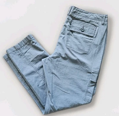 L.L. Pantalones Bean para mujer 16 ajuste favorito elásticos cargo azul tiro medio recto Foto 1 de 4