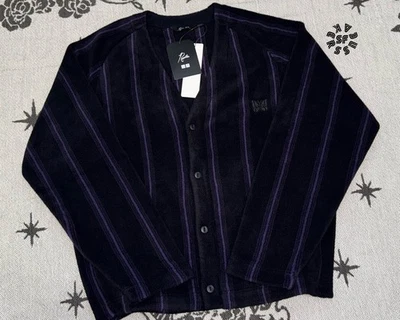 *SE ENVÍA AHORA* UNIQLO X AGUJAS POLAR CÁRDIGAN DE GRAN TAMAÑO ESTAMPADO A RAYAS (TALLA XS-XL) Foto 1 de 4