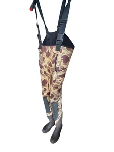 Cabela's Camo Neoprene Boot Foot Chest Waders Reinforced Knees Men Size: 11R - Picture 1 of 8